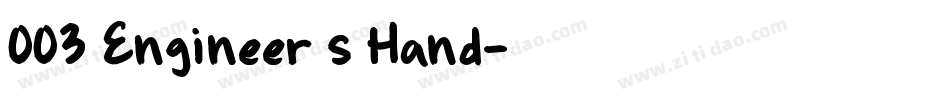 003 Engineer s Hand字体转换